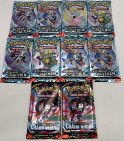 Pokemon Booster Pack Lot of 10 Sealed 2 Chaos Rising 8 Journey Together - Image 1