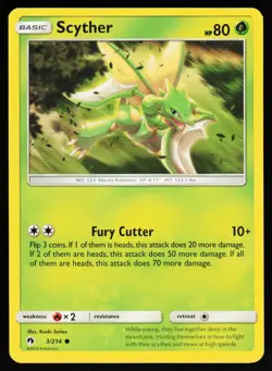 Scyther 3/214 C Lost Thunder Pokemon Near Mint - Image 1