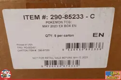 Pokemon - Cyclizar EX Box x6 - Original Sealed Case - [PM-B-27] - Image 3