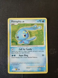 Manaphy Lv 20 Holo Pokemon Card Diamond Pearl 2007 9/130 - Image 1