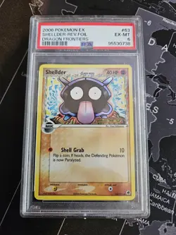 Pokemon Shellder (Delta Species) EX Dragon Frontiers 63/101 Reverse Holo PSA 6 - Image 1