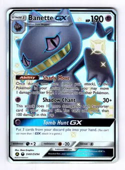 Banette GX Hidden Fates: Shiny Vault #SV61 (2017) Holo NM Pokemon - Image 1