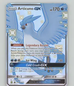 ARTICUNO GX SV54/SV94 SHINY GX RARE HIDDEN FATES SHINY VAULT POKEMON NEAR MINT - Image 2