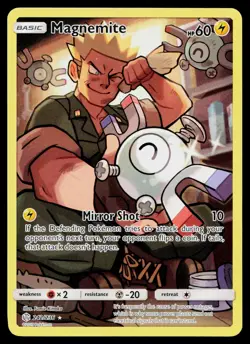 MAGNEMITE 242/236 SECRET RARE COSMIC ECLIPSE POKEMON HOLO LP - Image 1