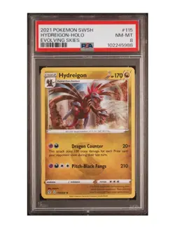 PSA 8 2021 POKEMON SWORD & SHIELD EVOLVING SKIES #115 HYDREIGON-HOLO - Image 1