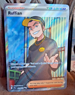 Pokemon Ruffian Trainer-Supporter Full Art Ultra Rare Holo Sv09 Journey 181/159 - Image 1