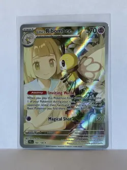 Pokemon Lillie's Ribombee Illustration Rare Holo 164/159 journey together - Image 1