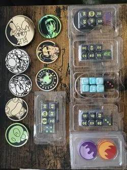 Pokemon TCG Accessories Lot - ETB Dice, Coins, Markers - Image 1