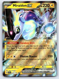 Miraidon ex 081/198 Double Rare Scarlet & Violet Pokemon Holo Moderately Played - Image 1
