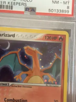 Pokemon TCG Charizard EX Power Keepers Holo Rare PSA 8 with Swirl - Image 3
