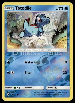 Totodile 18/73 Common Shining Legends Pokemon Reverse Holo NM/M - Image 1