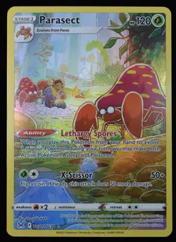 Pokemon Parasect Full Art Ultra Rare Holo TG01/TG30 Lost Origin -NM - Image 1