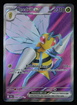 Beedrill ex 098/086 Me04: Pokemon Chaos Rising Ultra Rare Holo-NM - Image 1