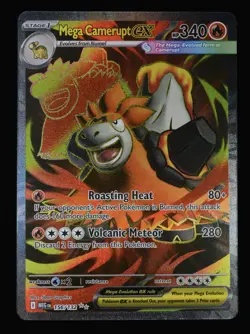 Mega Camerupt ex 156/132 Me01: Pokemon Mega Evolution Ultra Rare Holo- NM - Image 1
