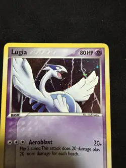 Pokemon Lugia Unseen Forces 29/115 Rare Trading Card Holo LP SWIRL!! - Image 3
