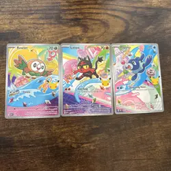 Pokemon First Partner Illustration Collection Series 1 Gen 7 Alola Starters - Image 1