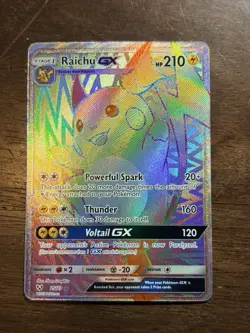 Pokemon Card TCG Raichu GX 75/73 Shining Legends Sun & Moon Secret Rare - Image 1
