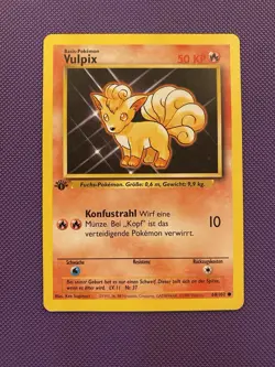 Pokemon TCG Vulpix Base Set 68/102 Regular 1st Edition Common GERMAN - Image 1