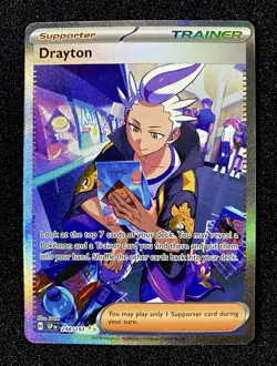 The Pokemon Company Drayton 244/191 Sv08 Surging Sparks Holo SIR Full Art - Image 1