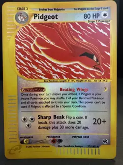 Pokemon TCG Pidgeot 23/165 Reverse Holo Rare Expedition Base Set NM - Image 1