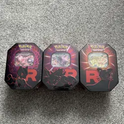 Pokemon TCG - Team Rocket Tin Destined Rivals - Set of 3 - Brand New & Sealed - Image 1