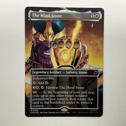 MTG The Mind Stone (0386) *Foil* Borderless Marvel Super Heroes Thanos NM/MT - Image 2