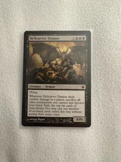 MTG Hellcarver Demon Rise of the Eldrazi Mythic Card 113/248 Regular - Image 1