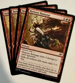 MTG Edge of Eternities U Ruinous Rampage #0158 PLAYSET 4X X4 - Image 1