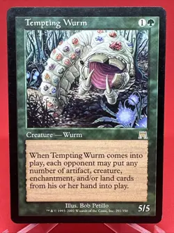 Tempting Wurm Onslaught MTG Magic the Gathering LP - Image 1