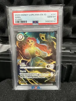 Disney Lorcana Whispers in the Well ARIEL Ethereal Voice 241/204 ICONIC PSA 10 - Image 1
