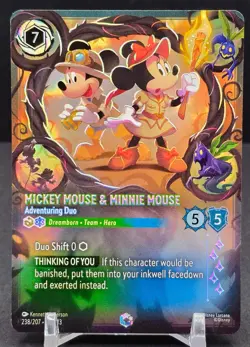 Disney Lorcana Attack of the Vine Mickey & Minnie Enchanted 238/207 NM - Image 1