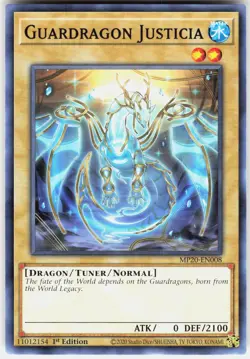Guardragon Justicia Tin of Lost Memories Yu-Gi-Oh 1st Edition NM - Image 1