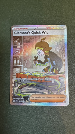POKEMON CARD TCG CLEMONTS QUICK WIT 243/191 SURGING SPARKS SIR NM - Image 1
