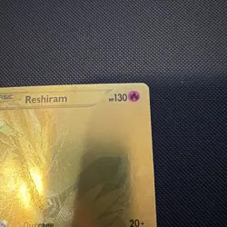 Pokemon Reshiram Secret Rare Holo Gold Full Art 114/113 Black & White TCG Card - Image 3