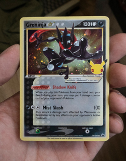 Pokemon TCG Greninja Gold Star SWSH144 Celebrations Black Star Promo Card LP - Image 1