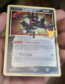 Pokemon TCG Greninja Gold Star SWSH144 Celebrations Black Star Promo Card LP - Image 4