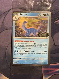 Pokemon TCG Aurorus 024/088 Perfect Order STAMPED Promo Card Holo Sealed English - Image 1