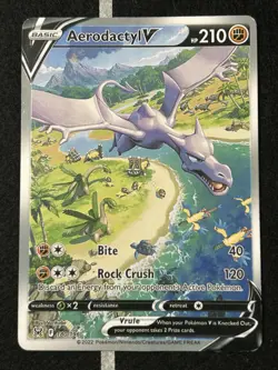Aerodactyl V 180/196 Alternate Full Art Lost Origin Pokemon Card - Image 1