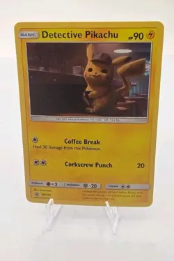 Pokemon TCG Detective Pikachu Holo SM190 Black Star Promo 2019 Card - Image 2