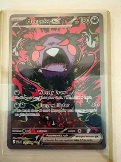 Morpeko EX Full art Pokemon card Pitch black deck good condition - Image 1