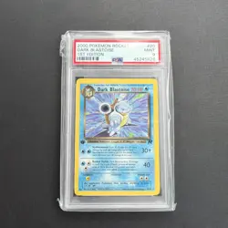 Dark Blastoise 1st edition 20/82 Team Rocket Non-Holo Card PSA 9 - Image 1