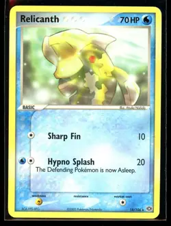 2005 EX - Emerald Relicanth Non Holo Rare Pokemon Card #18 - Image 1