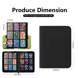 Premium 9 Pocket Trading Card Binder,Zipper Card Binder,PU Cover Card Collect... - Image 2