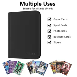 Premium 9 Pocket Trading Card Binder,Zipper Card Binder,PU Cover Card Collect... - Image 5