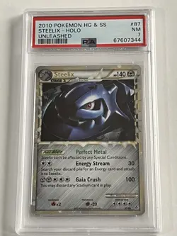 Steelix 87/95 Prime Unleashed Ultra Rare Holo Card PSA 7 - Image 1