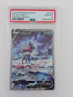 Pokemon Suicune V Holo - PSA 10 - Crown Zenith #GG38 - Mint - Image 1