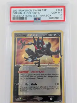 Pokemon Greninja Gold Star Holo - PSA 10 - Sword and Shield Black Star Promo #14 - Image 1