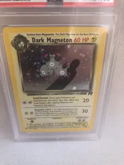 PSA 7 WOTC 2000 Team Rocket Unlimited Dark Magneton 11/82 Holo Rare Card NM - Image 2