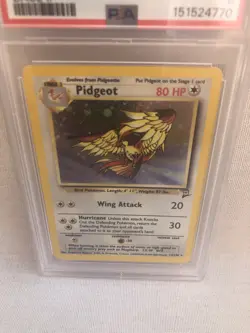PSA 8 WOTC 2000 Base Set 2 Pidgeot 14/130 Holo Rare Card NM-MT Nice Swirl - Image 3