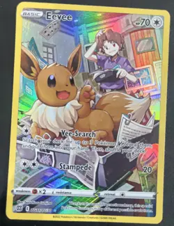 Pokemon Eevee TG11/TG30 Holo Ultra Rare Trainer Gallery Card Brilliant Stars! - Image 2